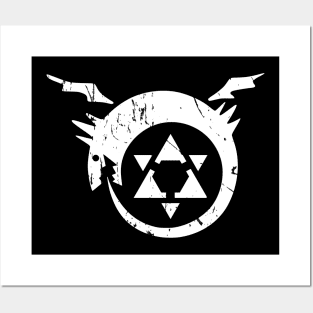 Homunculus white symbol Posters and Art